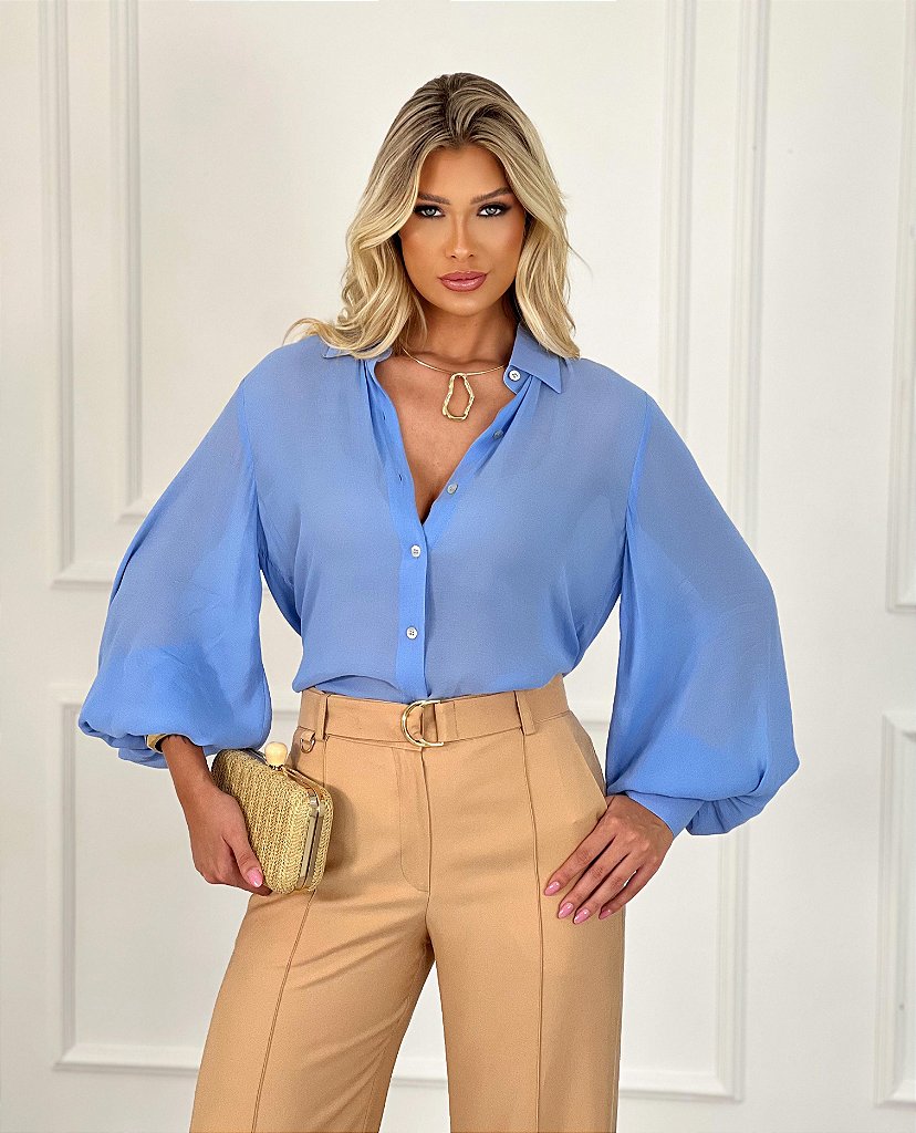 CAMISA VISCOSE C/MANGA