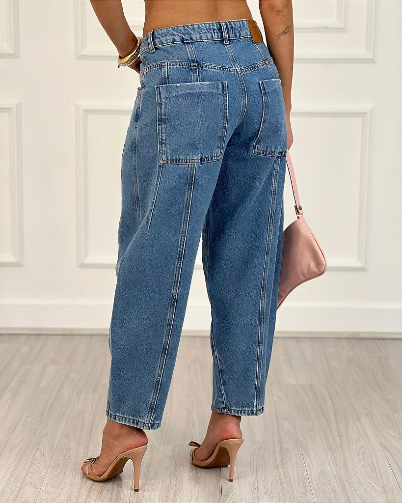 CALÇA JEANS BARREL