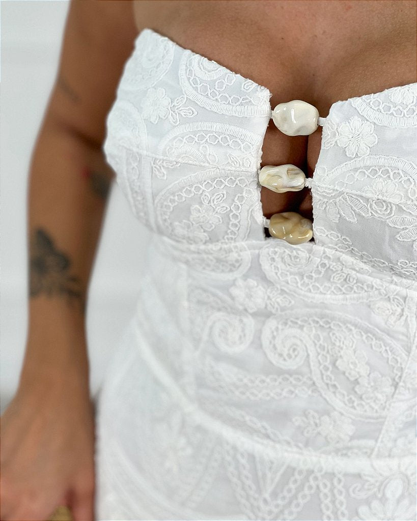 VESTIDO LONGO BORDADO