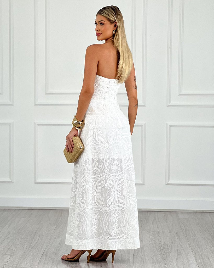 VESTIDO LONGO BORDADO