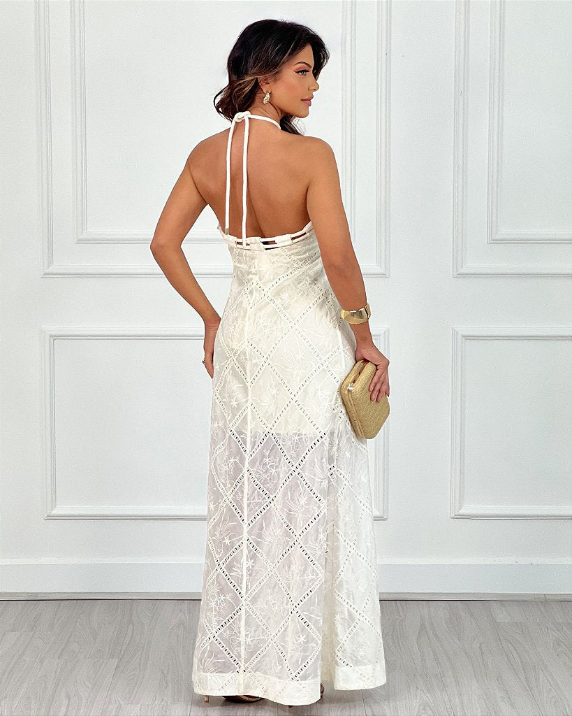 VESTIDO LONGO BORDADO