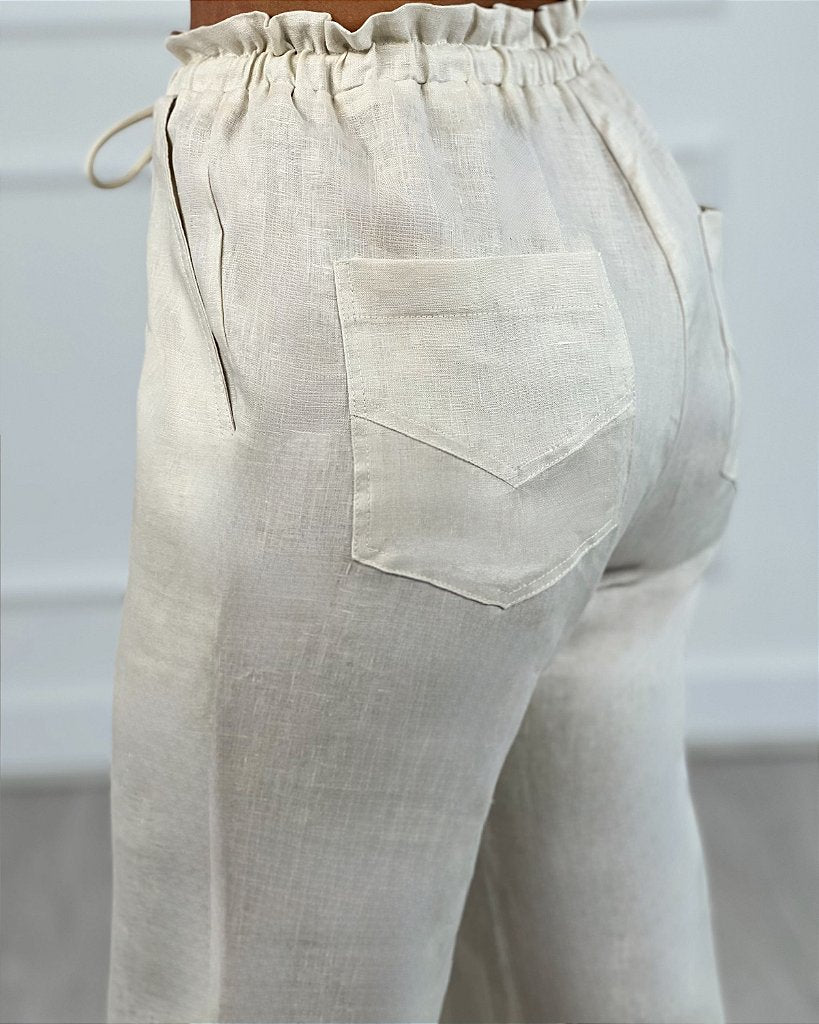 CALÇA LINHO C/ELASTICO
