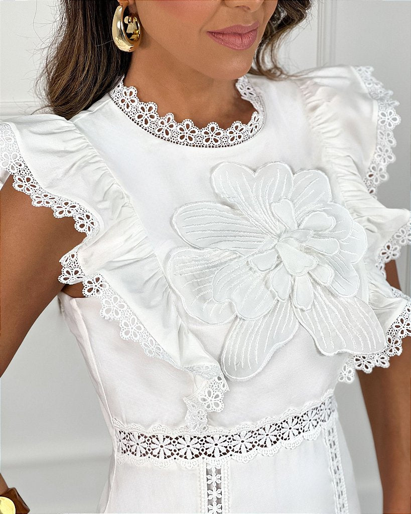VESTIDO APLIQUE FLORAL
